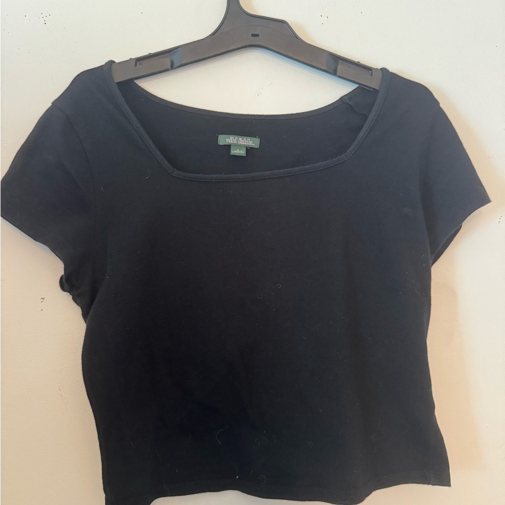 Wild Fable Black Short Sleeve Top